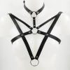 "Draco" Leather Harness - Nickel