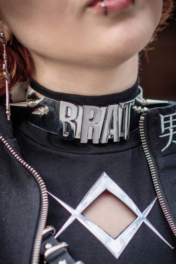 "BRAT" Leather Choker