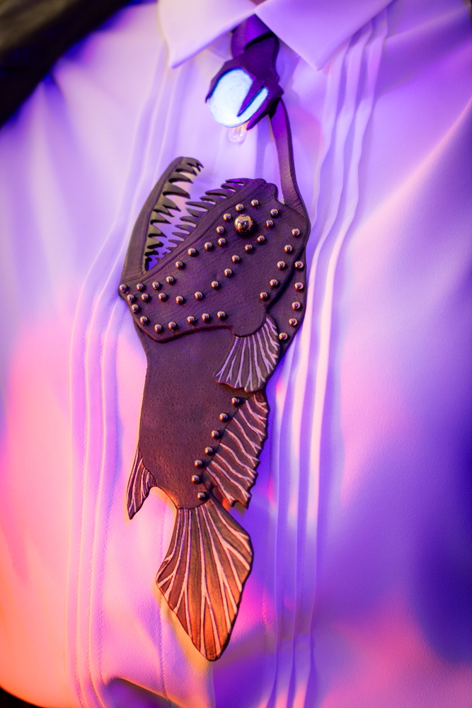 "Angler" Leather Tie