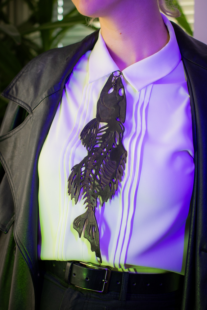 "Tar" Leather Tie - Image 3