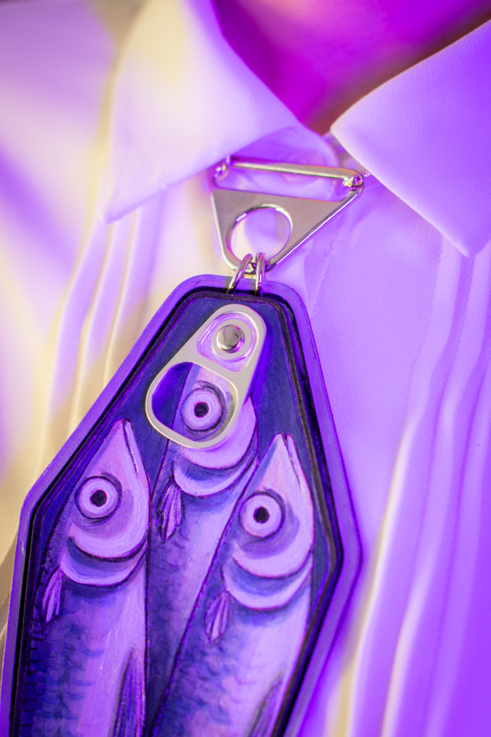 "Memento Mori" Leather Tie - Image 4