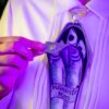 "Memento Mori" Leather Tie - Image 3