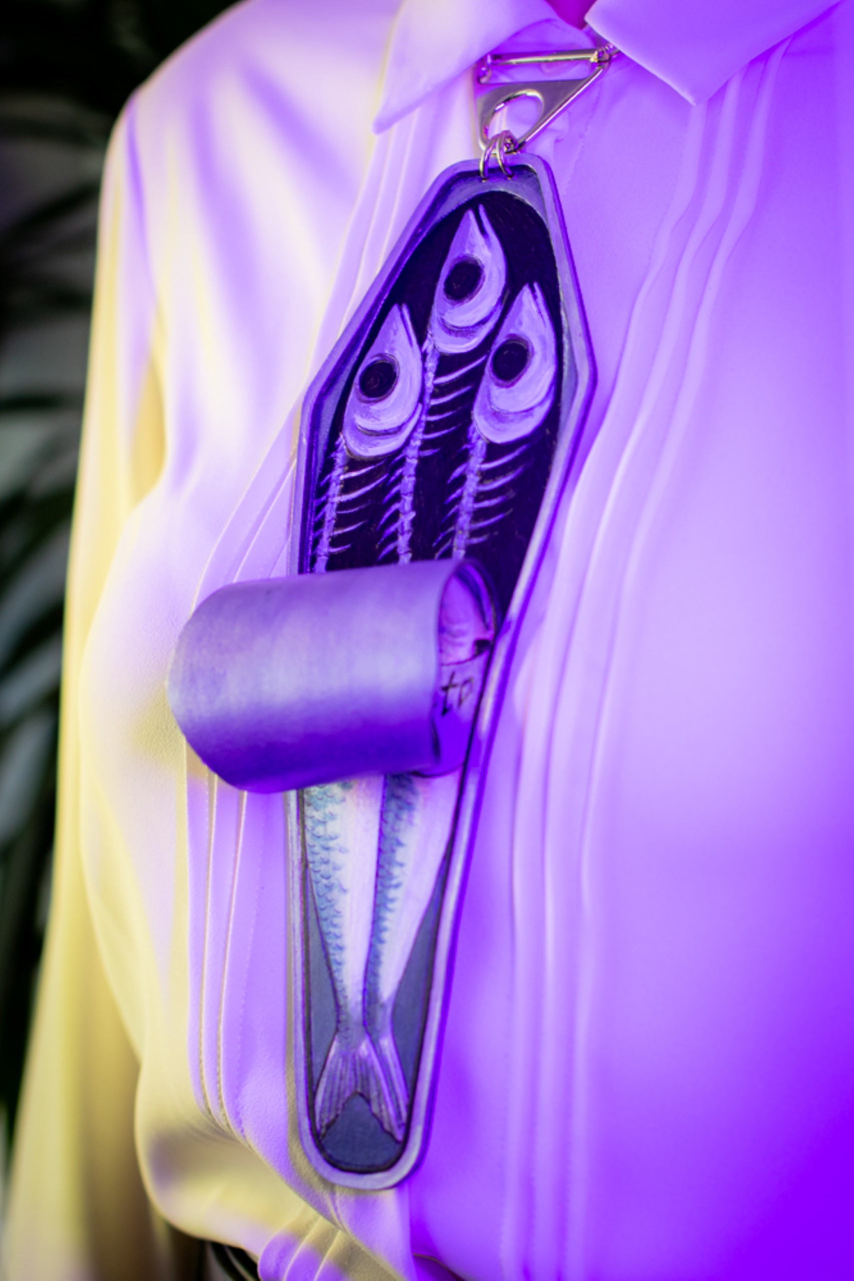"Memento Mori" Leather Tie - Image 2